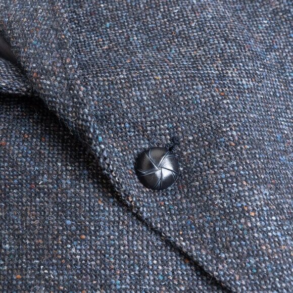 Vintage Tweed Sport Coat Wool Blazer Jacket Elbow Patches England 48 L Moores - Picture 14 of 16